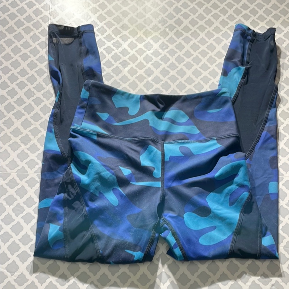 Blue Camo Leggings